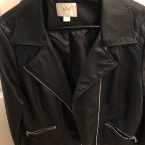 Black faux leather jacket